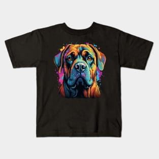 English Mastiff Rainbow Kids T-Shirt